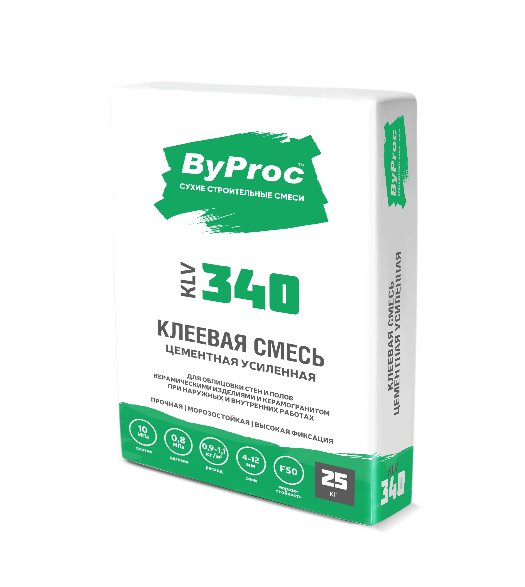 Клеевая смесь цементная усиленная ByProc KLV-340