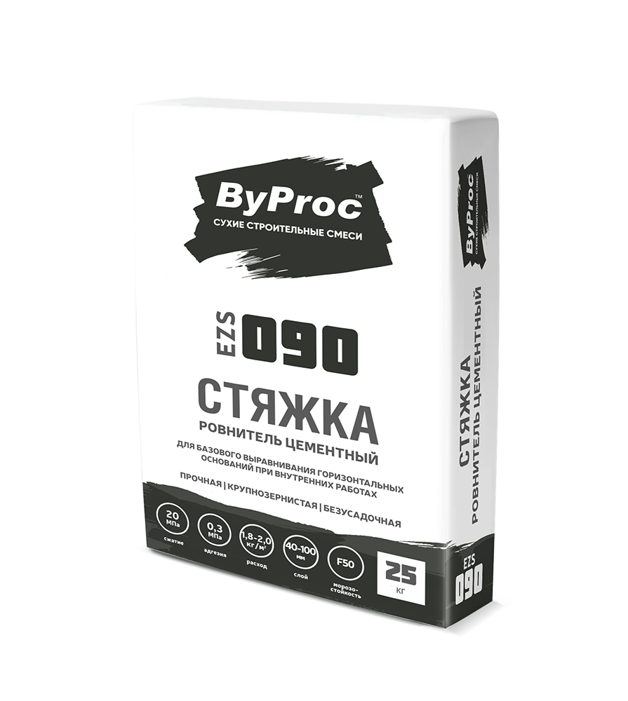 Стяжка. Ровнитель цементный ByProc EZS-090