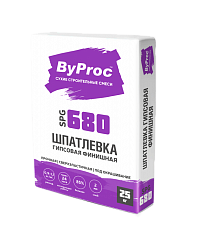 Шпатлевка гипсовая финишная ByProc SPG-680