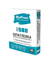 Шпатлевка цементная финишная серая ByProc SFF-580