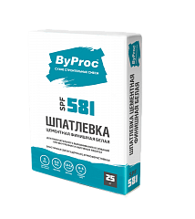 Шпатлевка цементная финишная белая ByProc SPF-581